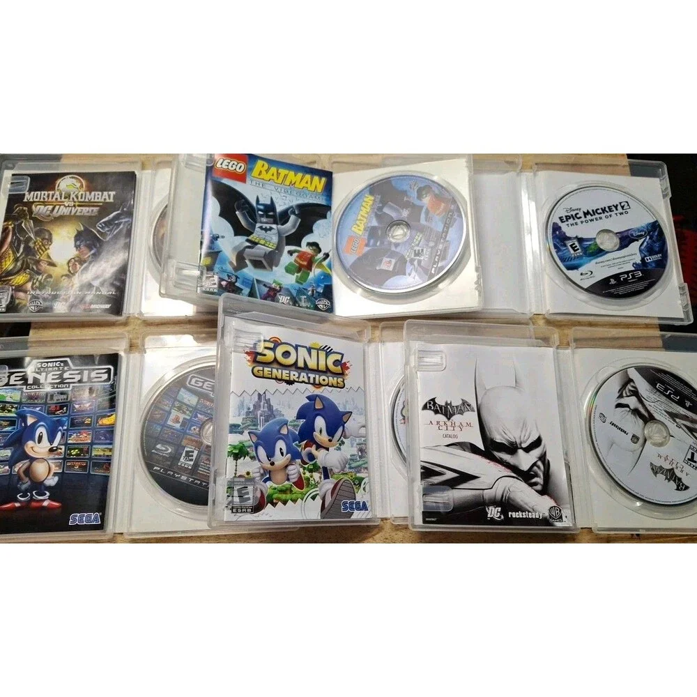 Lot of 6 PlayStation 3 PS3 Games Sonic, Lego, Batman, Mickey, Genesis Collection